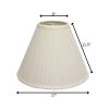 17" White Deep Cone Slanted Broadcloth Lampshade