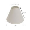 17" Off White Deep Cone Slanted Linen Lampshade