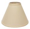 17" Parchment Biege Deep Cone Slanted Linen Lampshade