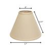 17" Parchment Biege Deep Cone Slanted Linen Lampshade