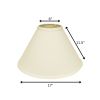 17" Ivory Deep Cone Slanted No Slub Lampshade