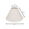 17" White Deep Cone Slanted No Slub Lampshade