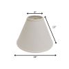 19" Off White Deep Cone Slanted Linen Lampshade