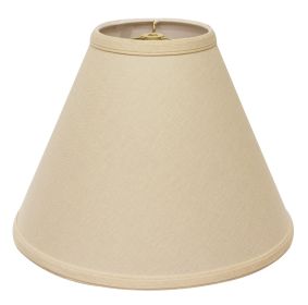 19" Parchment Biege Deep Cone Slanted Linen Lampshade