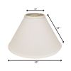 19" White Deep Cone Slanted No Slub Lampshade