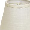 8" White Empire Hardback Slanted Linen Lampshade