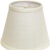 8" White Empire Hardback Slanted Linen Lampshade