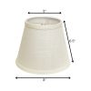 8" White Empire Hardback Slanted Linen Lampshade