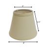 8" Parchment Biege Empire Hardback Slanted Linen Lampshade
