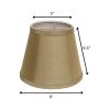 8" Pale Brown Empire Hardback Slanted No Slub Lampshade