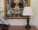10" White Empire Hardback Slanted Broadcloth Lampshade