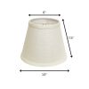 10" White Empire Hardback Slanted Linen Lampshade
