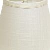 10" White Empire Hardback Slanted Linen Lampshade
