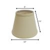 10" Parchment Biege Empire Hardback Slanted Linen Lampshade