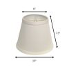 10" White Empire Hardback Slanted No Slub Lampshade
