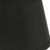10" Black with White  Empire Hardback Slanted Shantung Lampshade