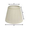 12" White Empire Hardback Slanted Broadcloth Lampshade WF