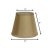 12" Pale Brown Empire Hardback Slanted No Slub Lampshade