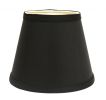 12" Black with White  Empire Hardback Slanted Shantung Lampshade