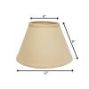 12" Parchment Biege Empire Hardback Slanted Linen Lampshade UF