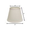 12" White Hardback Empire Slanted Slanted No Slub Lampshade