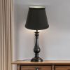 12" Black with White Hardback Empire Slanted Slanted Shantung Lampshade