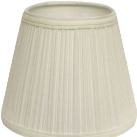 19" White Empire Slanted Broadcloth Lampshade