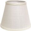 19" White Empire Slanted Linen Lampshade