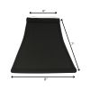 8" Black with White Lining Square Bell Shantung Lampshade
