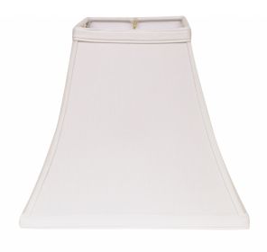 8" White Squre Bell No Slub Lampshade