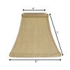8" Pale Brown Square Bell No Slub Lampshade