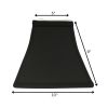 10" Black with White Lining Square Bell Shantung Lampshade