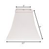 10" White Square Bell No Slub Lampshade