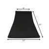 12" Black with White Lining Square Bell Shantung Lampshade