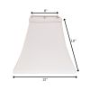 12" White Squre Bell No Slub Lampshade