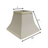 14" Ivory Square Bell No Slub Lampshade