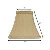14" Pale Brown Square Bell No Slub Lampshade