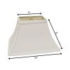 12" White Rectangle Bell No Slub Lampshade