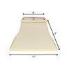 14" Ivory Rectangle Bell No Slub Lampshade