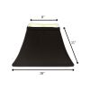 16" Black with White Lining Rectangle Bell Shantung Lampshade