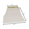 16" White Rectangle Bell No Slub Lampshade
