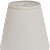 16" White Deep Empire Linen Lampshade
