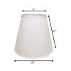 16" White Deep Empire No Slub Lampshade