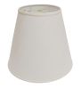 18" White Deep Empire Linen Lampshade