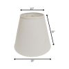 18" White Deep Empire Linen Lampshade