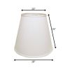 18" White Deep Empire No Slub Lampshade