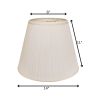 14" White Empire Deep Slanted Broadcloth Lampshade