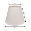 14" White Empire Deep Slanted No Slub Lampshade