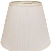 16" White Empire Deep Slanted Broadcloth Lampshade