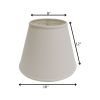16" White Empire Deep Slanted Linen Lampshade